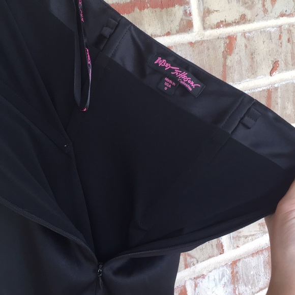 Betsey Johnson Black Wire Cocktail Ruffle Dress 0 - Picture 7 of 8